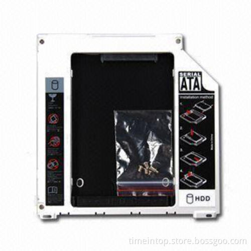 9.5mm HDD Caddy for Apple's MacBook/MacBook Pro, Supports Plug-and-play Function